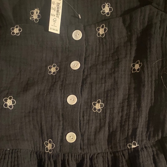 Madewell NWT size L Daisy Embroidered Lightspun Square-Neck Midi Dress $138 - Picture 8 of 10